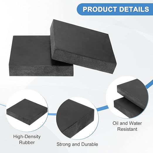 M METERXITY 4-Pack Rubber Anti Vibration Pads 3.9" Non-Slip Square Vibration - Image 2