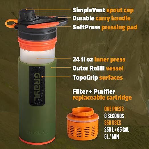 GRAYL GeoPress 24 oz Water Purifier Bottle - Image 3