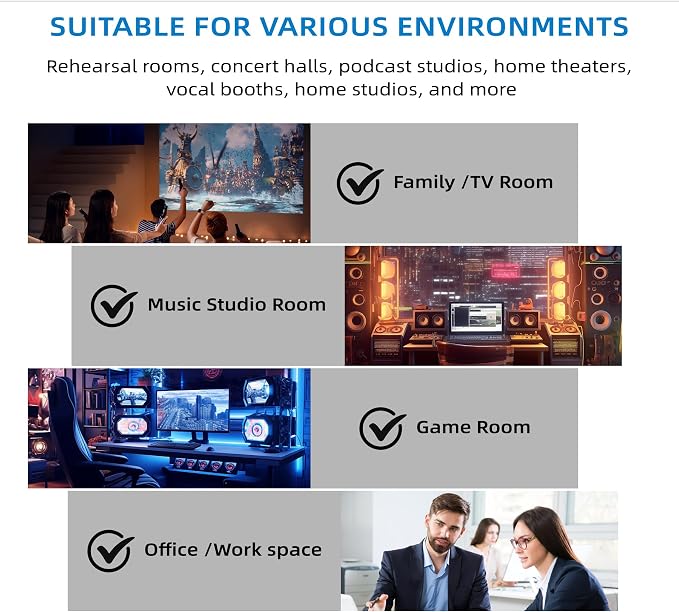 2 Pack Sound Proof Foam Panels |48"×24"×2" Quick-Recovery Soundproof Wall - Image 5