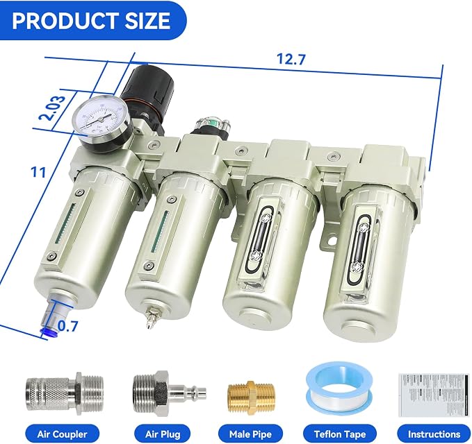 3/4" NPT Industrial Grade 4 Stage Air-Dryer-for-Compressor, - Image 2