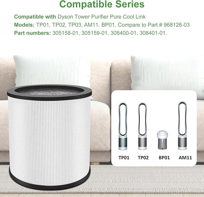 2 Pack Upgraded TP01 TP02 Replacement Filter Compatible - Image 2