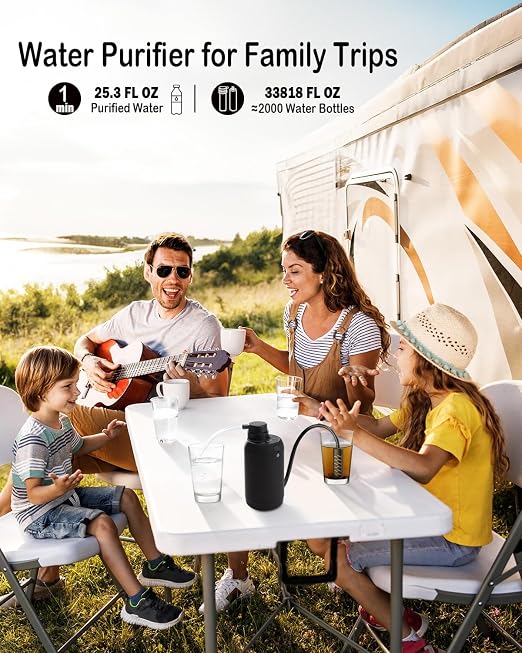 Water Filter Camping – Electric Portable Water Purifier Survival, 0.01 Micron - Image 6