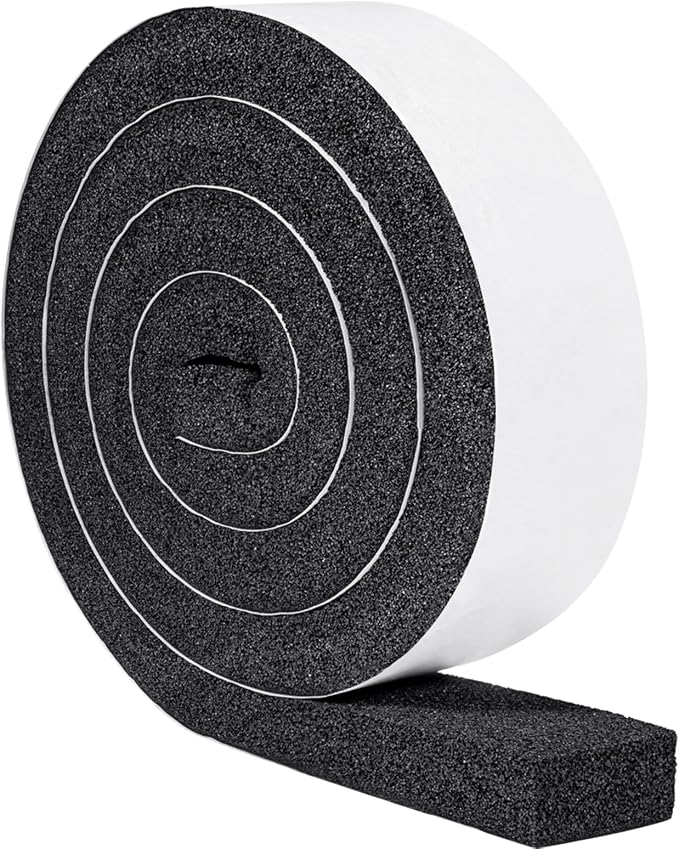 Yotache Open Cell Foam Air Conditioner Weather-Strip Seal Tape 2"x1", Thick by yotache