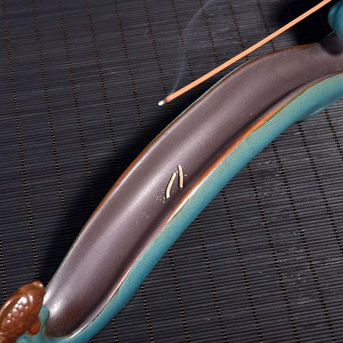 NAGU Cute Incense Holder Fish, Ceramic Incense Stick Holder Double Incense - Image 3