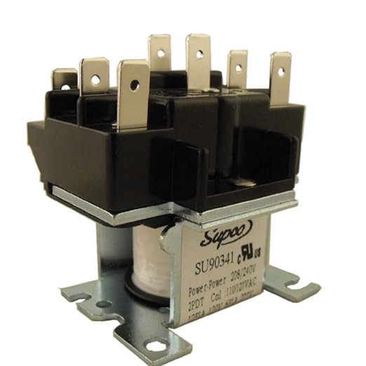 Supco 90341 General Purpose Switching Relay, 110/120 V Coil Voltage, Double - Image 2