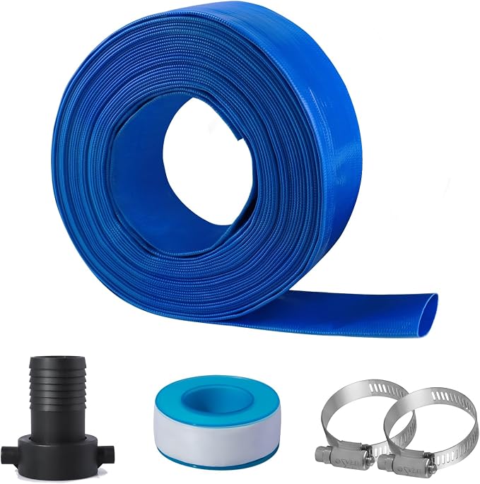 Eastrans 1 1/2 in x 50 ft Pool Backwash Hose Kit by EASTRANS