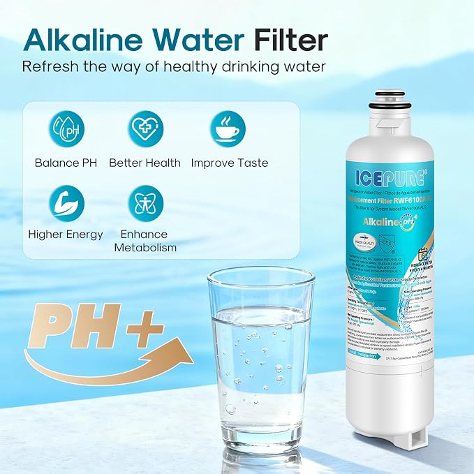 ICEPURE Alkaline BORPLFTR50 Refrigerator Water Filter Replacement - Image 4