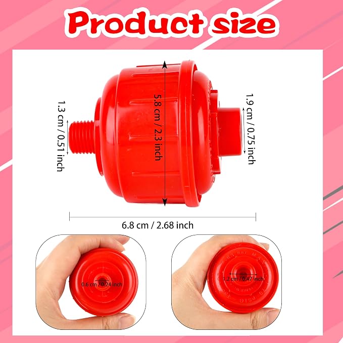 12 Pcs Disposable Mini Air Water Filters Red Air Line Filter Paint Gun Filter - Image 2