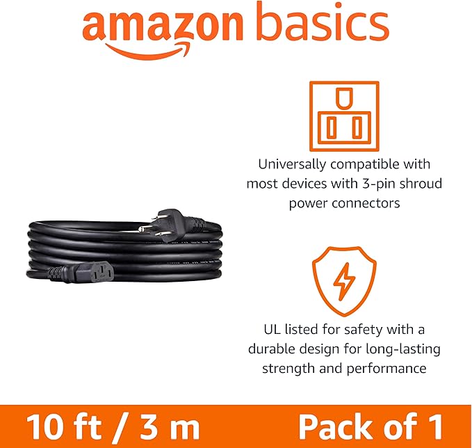 Amazon Basics Replacement Power Cord - Image 2