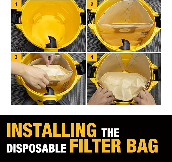 DEWALT DXVA19-4104 Dust Filter Bags, High Efficiency Replacement Bags - Image 6