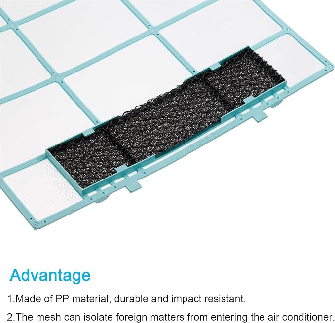 PATIKIL 12.6" x 10.83" Air Conditioner Air Filter, Plastic Air Filtering Screen - Image 4