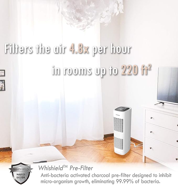 Whirlpool WPT80P Whispure True Hepa Air Purifier, Activated Carbon Advanced - Image 5