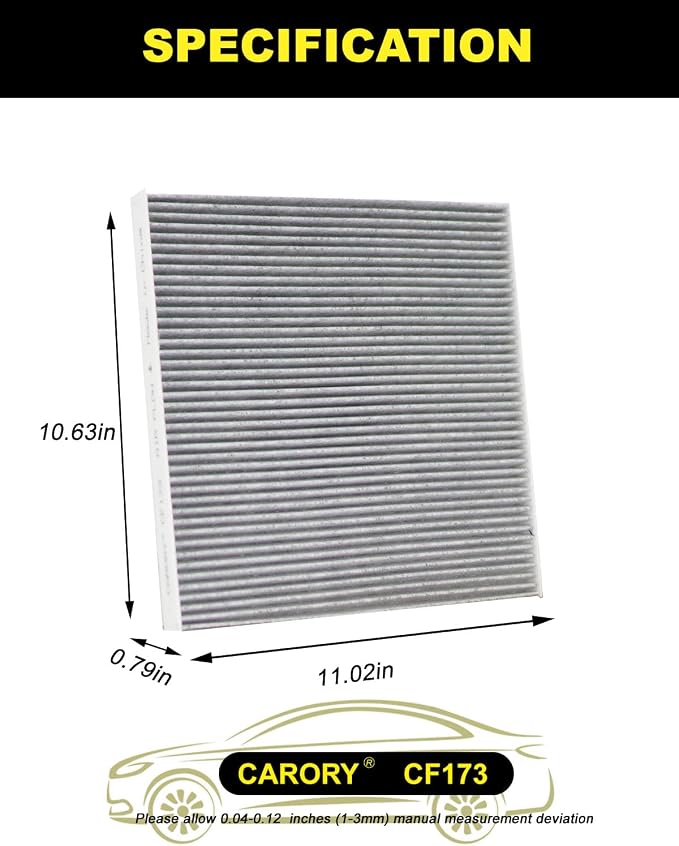 CARORY Cabin Air Filter for Nissan Altima, OE# 27277-JA000, 27277-JA00A - Image 2