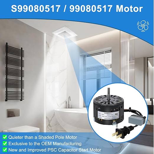 S99080517 99080517 Bathroom Fan Motor Replacement Parts - Image 5
