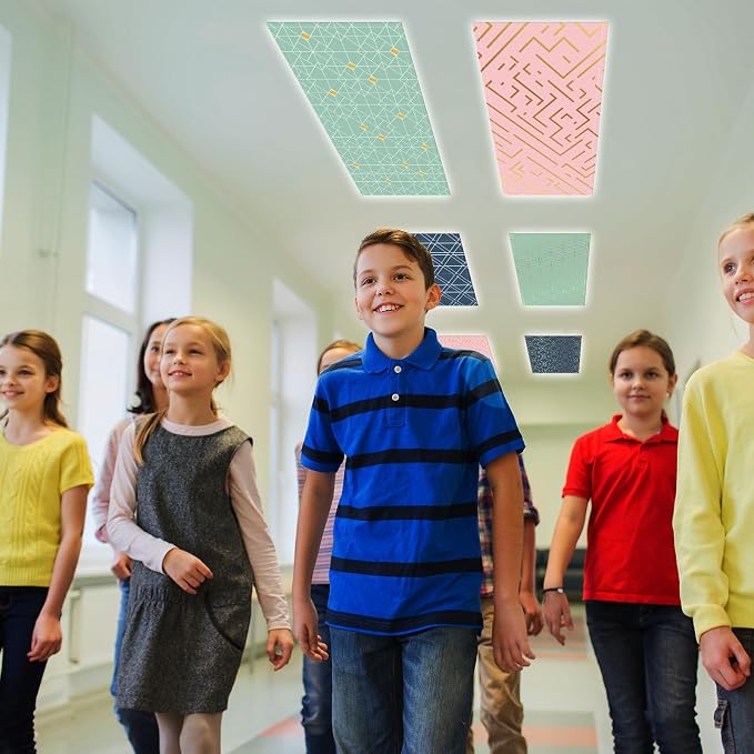 6Pcs Fluorescent Light Covers for Classroom Ceiling Lights, 4 x 2 Feet - Image 6