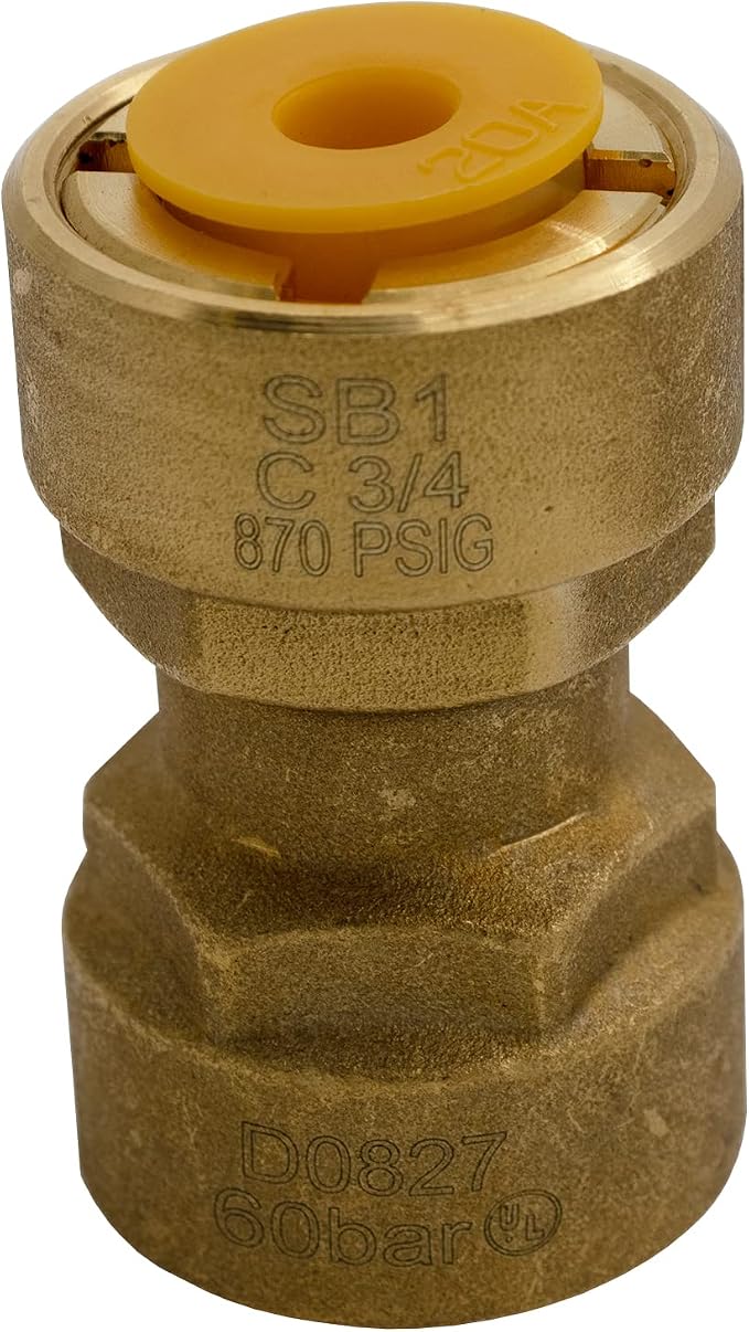 Supplying Demand SB1 3/4 Inch Quick Connect HVAC Brass Coupler Fitting by SupplyingDemand