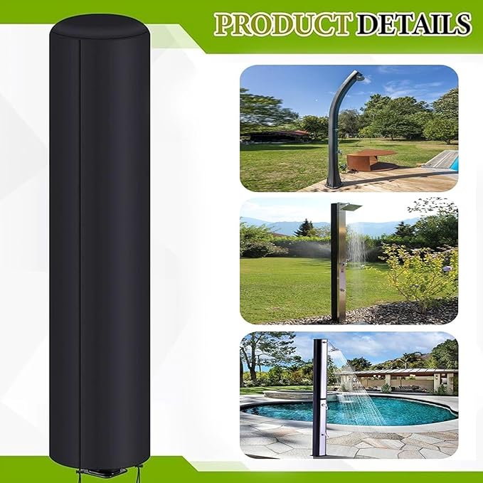 Outdoor Solar Shower, Heavy Duty Cover, 90.6x26.4 Inches Protective Cover with Windproof Design, Durable Material Shield, Camping Gear with Easy Installation, Adventure Supplies for Patio