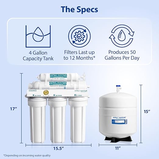 APEC Water Systems ROES-50 Essence Series Top Tier 5-Stage WQA Certified Ultra - Image 7