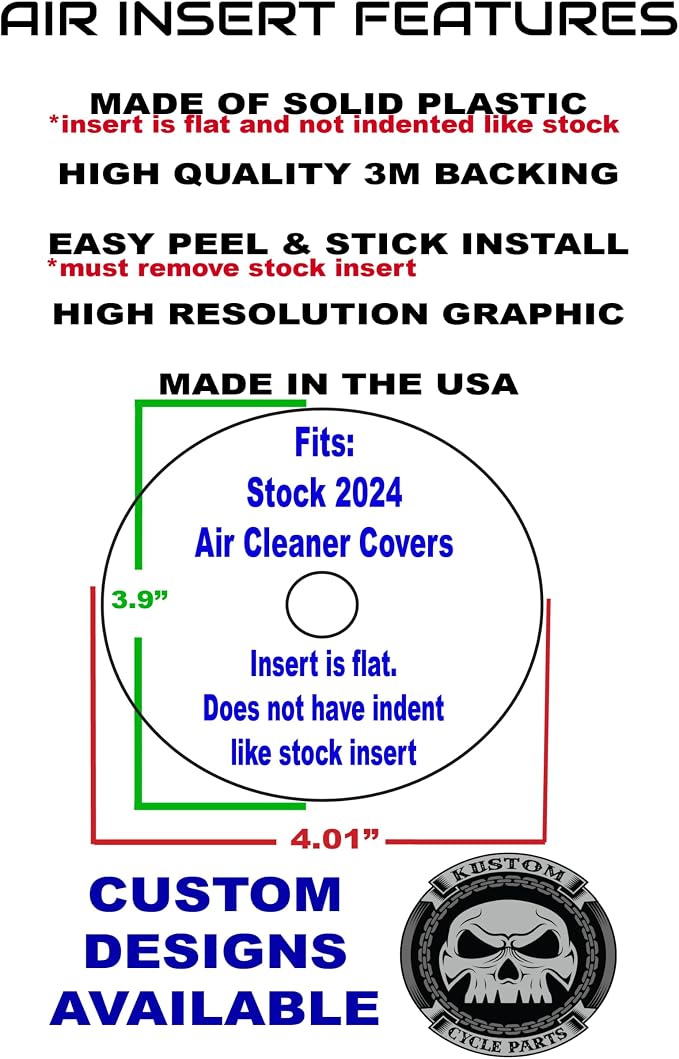 Kustom Cycle Parts Black and Grey American Flag Plastic Air Cleaner Console - Image 3