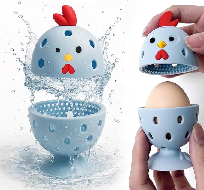 Egg Washer for Fresh Eggs, Egg Scrubber for Fresh Eggs, 2 Reusable Silicone by TheHomeChamps