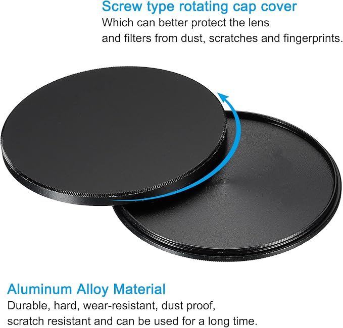 PATIKIL 72mm Lens Cap, Camera Lens Cap Cover Universal Front Metal Lens Filter - Image 4