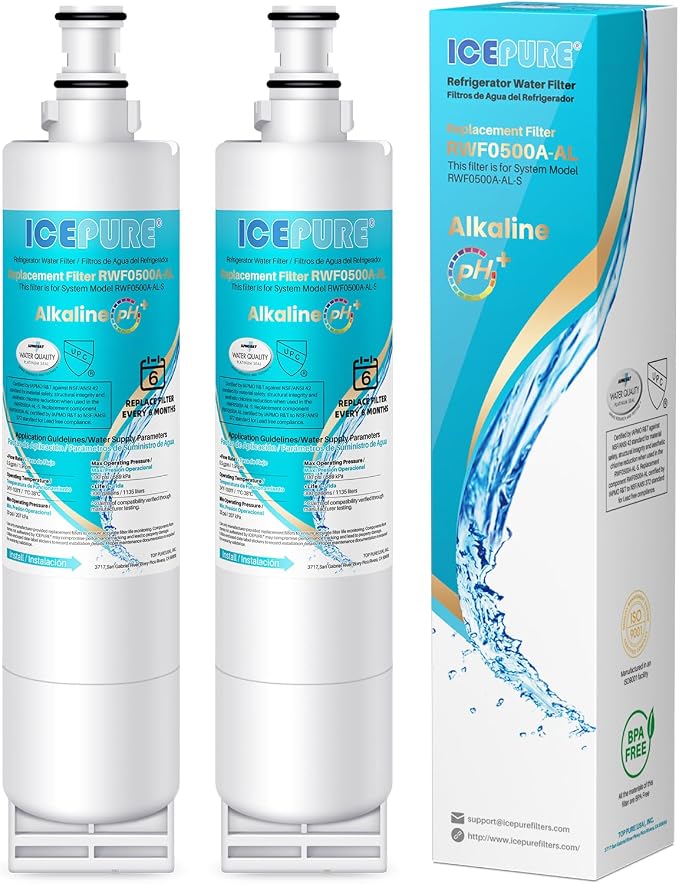 ICEPURE Alkaline 4396508 Refrigerator Water Filter Replacement by ICEPURE