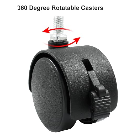 4pcs 2 Inch Swivel Caster Wheels, Heavy Duty Swivel Stem Casters Wheels - Image 3