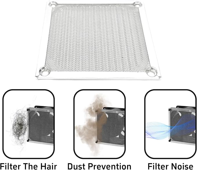 pson 2Pcs 80mm Computer Fan Dust Filter Grill - Image 4