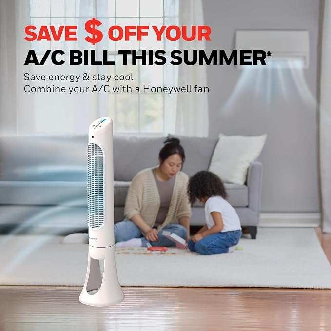 Honeywell QuietSet Whole Room Oscillating Tower Fan - Image 8