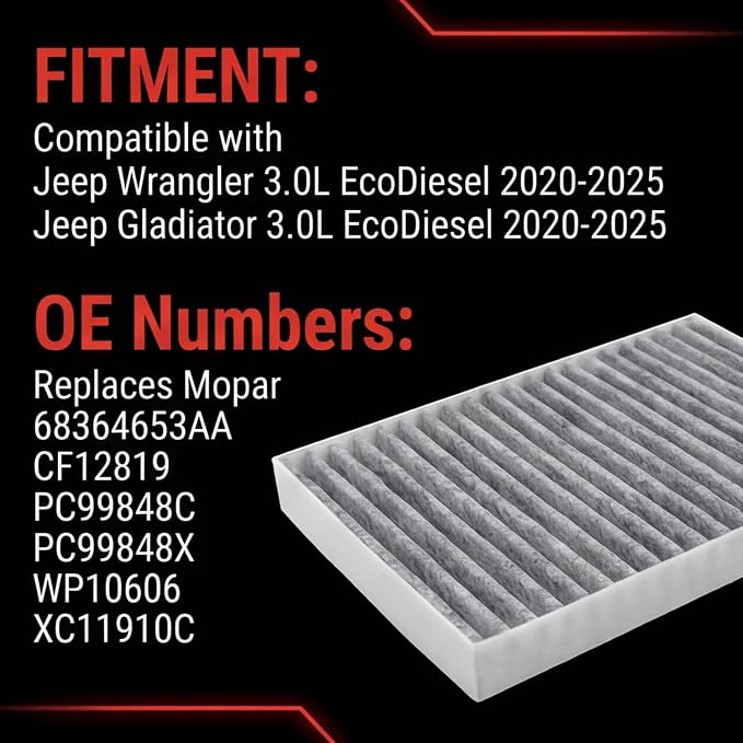 Cabin Air Filter 68364653AA Compatible - Image 2