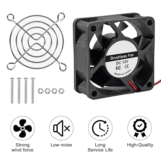 UMLIFE 4PACK 6025 12V Dual Ball Bearing Brushless Cooling 60X60X25mm 2Pin - Image 4
