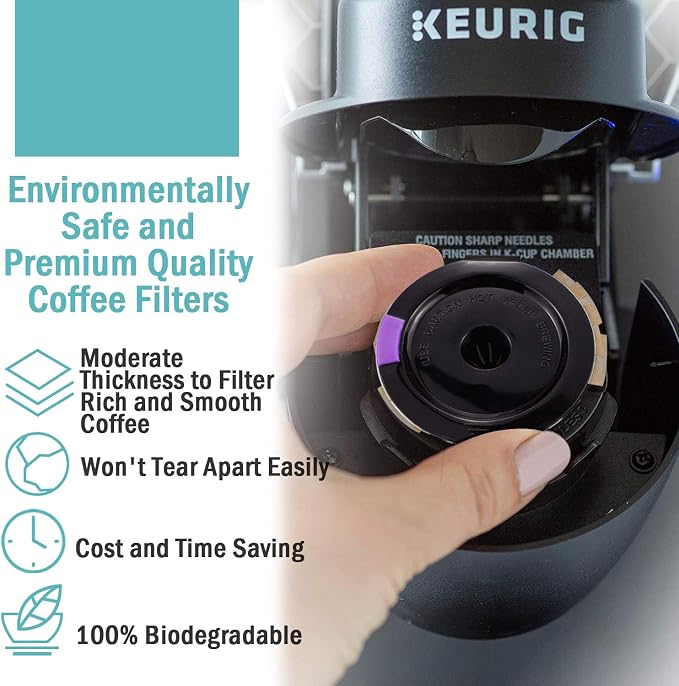 2 Reusable Keurg Cups & 300 Unbleached Keurg Coffee Pods Paper Filters - Image 6