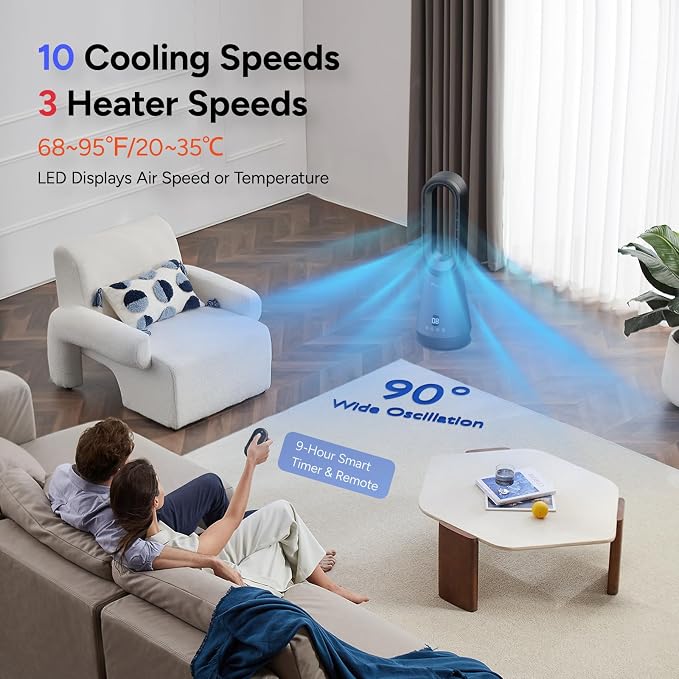 3-in-1 Bladeless Tower Fan - Image 5