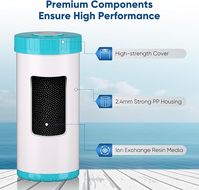 PUREPLUS 10" x 4.5" RFN10BB-SZ Whole House Iron & Manganese Reduce Water Filter - Image 2
