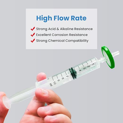PES Membrane Syringe Filter 25mm Diameter 0.22um Pore Size Syringe Lab Filter - Image 5