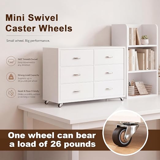 Maitys 12 Pcs 0.5" Swivel Profile Casters Wheels - Image 6