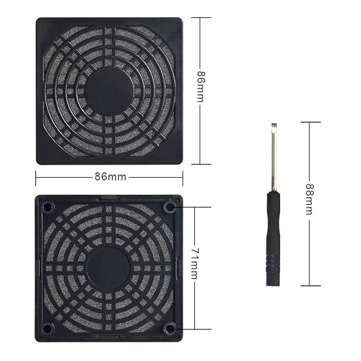 ELUTENG 80mm Fan Filter 2 Pack Ventilation Grill Cover IP40 Dustproof Cool - Image 7