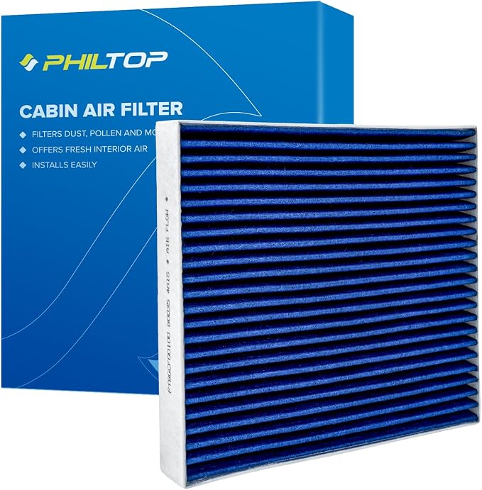PHILTOP Premium HEPA Cabin Air Filter w/Dual Activated Carbon, Compatible by PHILTOP
