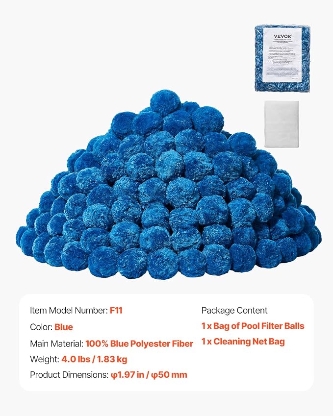 VEVOR Pool Filter Balls for Sand Filter, 4 lbs, Filter Balls Replace Pool - Image 7