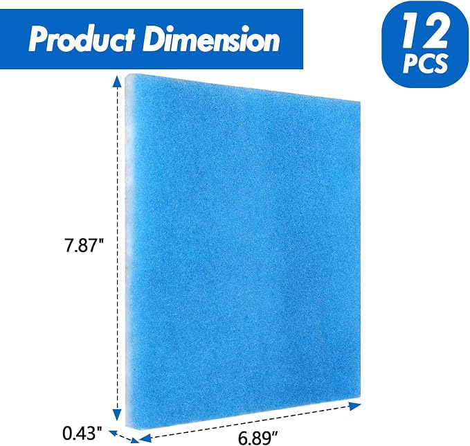 12 Pack Dryer Filter Replacement, Pre-Cut Portable Dryer Filters Compatible - Image 4