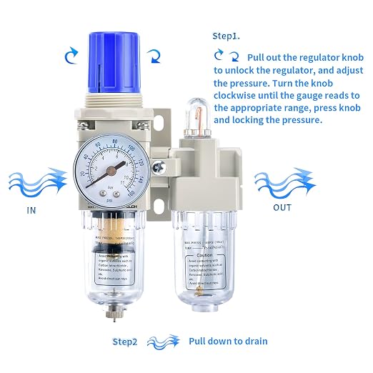 BLCH 1/4" NPT Air Compressor Water Separator - Image 4