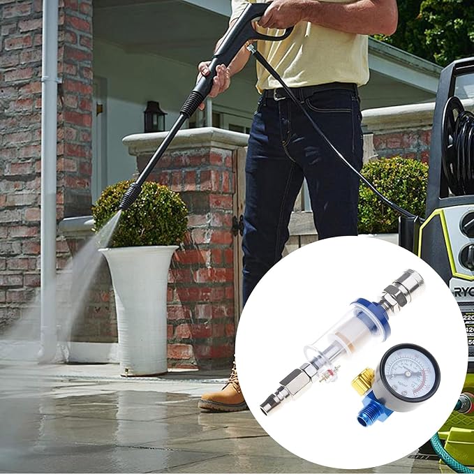 Pneumatics Tool Air Sprayer Paint Oil Water Separator Filter - Image 2