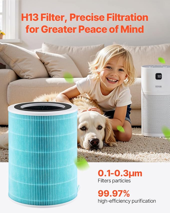 VEVOR Air Purifier Replacement Filter, 3-in-1 Compact & Lightweight Replacement - Image 2