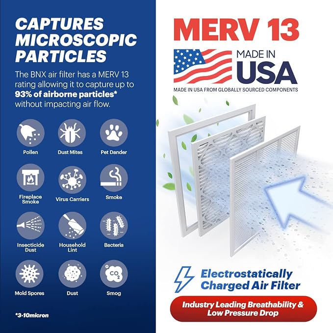 BNX TruFilter 18x20x1 Air Filter MERV 13 - Image 2