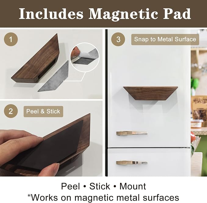 Coffee Filter Holder Magnetic, Solid Walnut Wood Coffee Filter Storage Organizer - Image 5