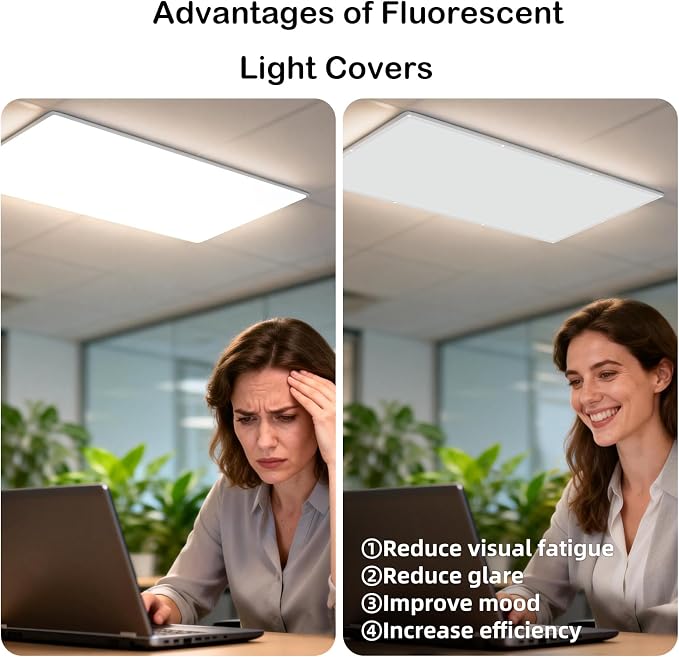 ANGSYLTH 4 Pcs Fluorescent Light Covers - Image 5