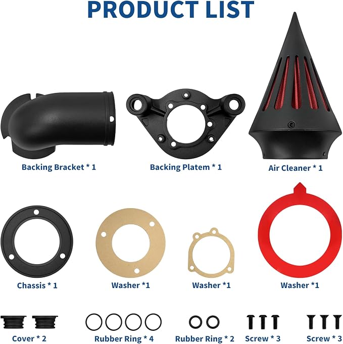 Air Cleaner Motorcycle CNC Spike Air Intake Filter Kit Fit - Image 6