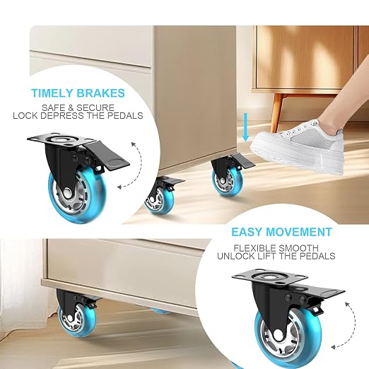 3 in Plate Caster Wheels - Image 5