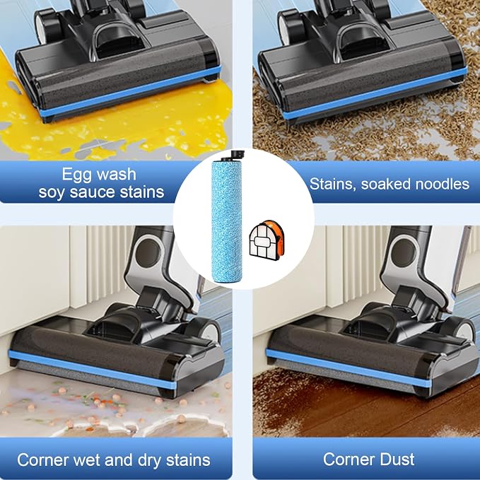 WD161 Roller and Filter for fit Shark HydroVac MessMaster Wet Dry WD161 WD261 - Image 7