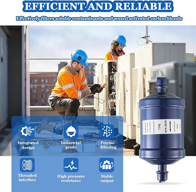 BOJACK Refrigerant Filter Drier Bi-Flow Liquid Line SFK-083S 3/8" Sweat Filter - Image 4